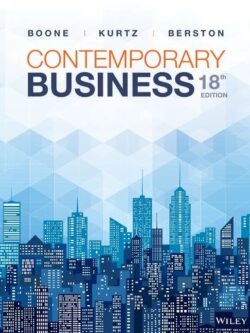 Contemporary Business 18th Edition Louis E. Boone, ISBN-13: 978-1119599654