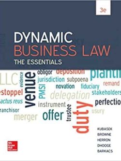 Dynamic Business Law: The Essentials (3rd Edition)
