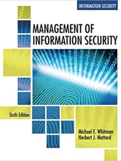 Management of Information Security (6th Edition)