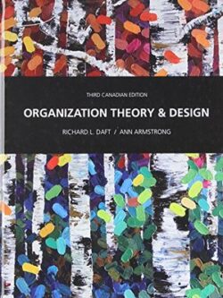 Organization theory and design (3rd Canadian Edition)